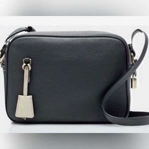 J Crew signet bag in Italian leather in Deep Pewter